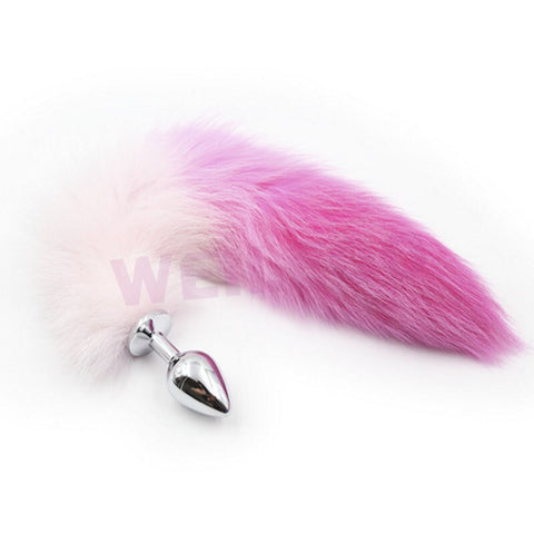 Plug anale coda di gatto rosa